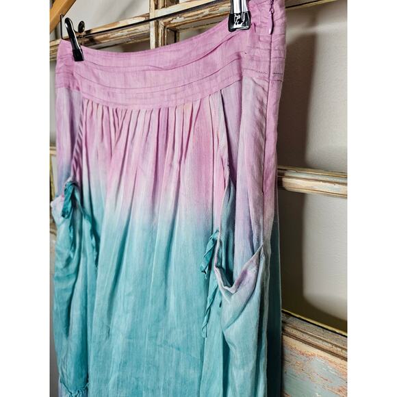 Cynthia Steffe Tye Dye A-Line Silk Cottage/ Fairy Love Shack Skirt Size 2 - Picture 4 of 10